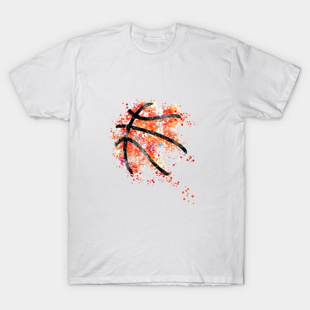 Basketball ball T-Shirt by RosaliArt